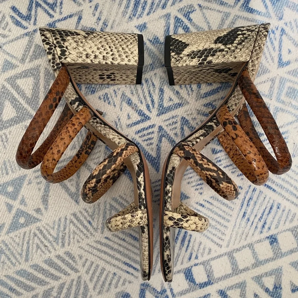 SCHUTZ Multicolor Snakeskin Heels - Picture 4 of 6
